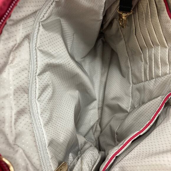 TRAVELON RED WINE SHOULDER BAG WITH GOLD HARDWARE - Picture 7 of 9